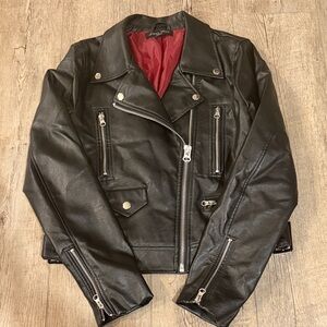 Love Tree Black Jacket with Red Interior